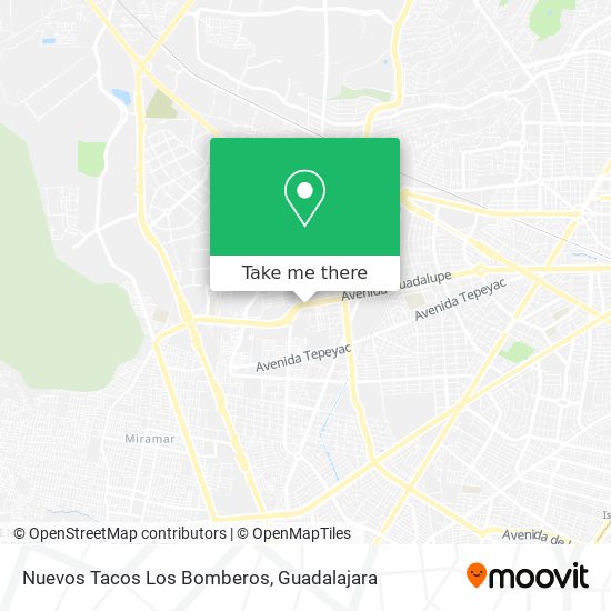 Nuevos Tacos Los Bomberos map