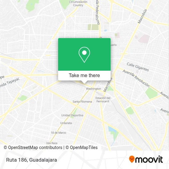 Mapa de Ruta 186