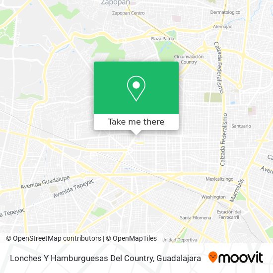 Lonches Y Hamburguesas Del Country map