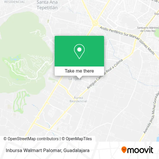 Inbursa Walmart Palomar map