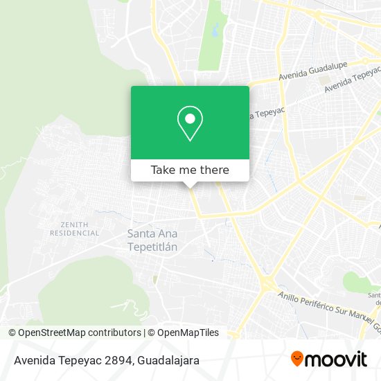 Avenida Tepeyac 2894 map