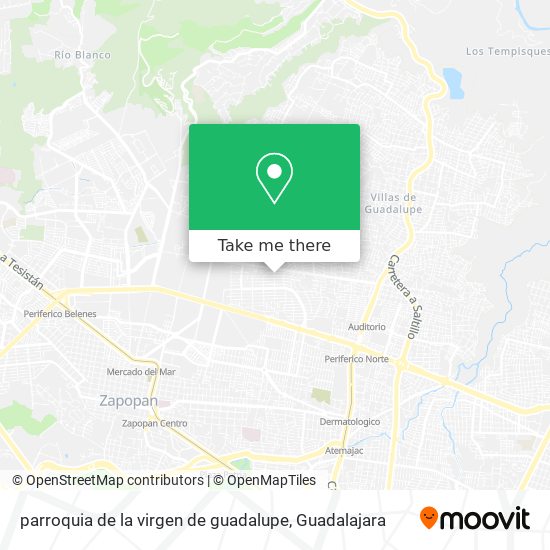 Mapa de parroquia de la virgen de guadalupe