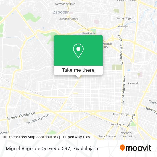 Miguel Angel de Quevedo 592 map