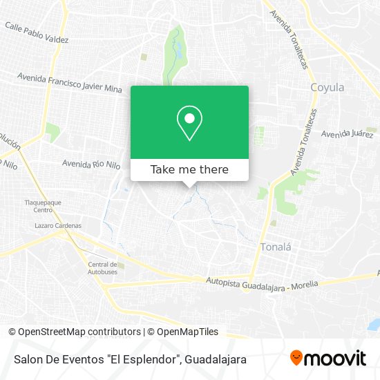 Mapa de Salon De Eventos "El Esplendor"