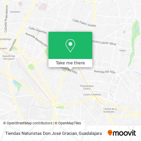 Mapa de Tiendas Naturistas Don José Gracian