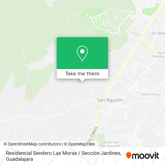 Residencial Sendero Las Moras / Sección Jardines map