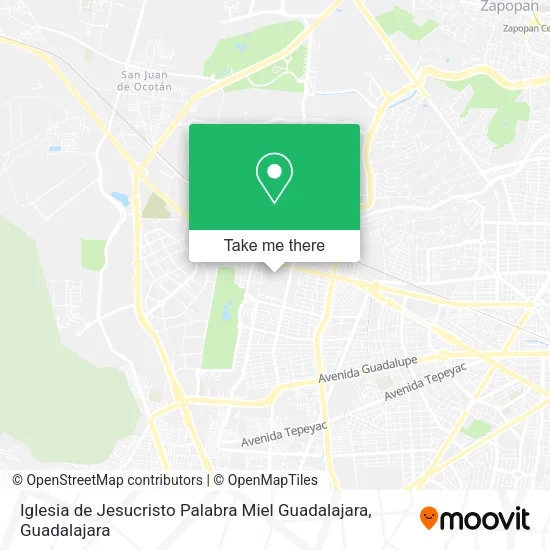 Iglesia de Jesucristo Palabra Miel Guadalajara map