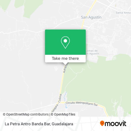 How to get to La Petra Antro Banda Bar in Tlajomulco De Zúñiga by Bus?