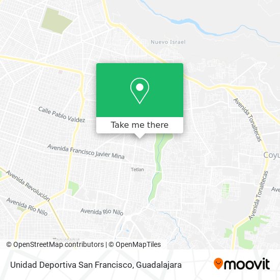 Mapa de Unidad Deportiva San Francisco