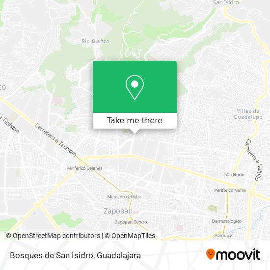 Bosques de San Isidro map