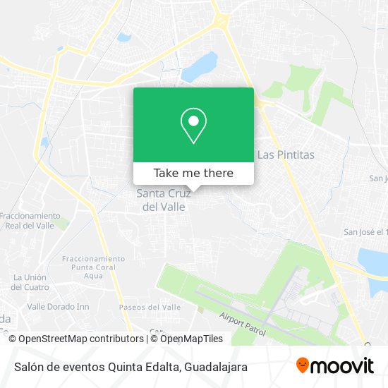 Mapa de Salón de eventos Quinta Edalta