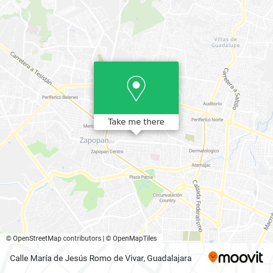Calle María de Jesús Romo de Vivar map