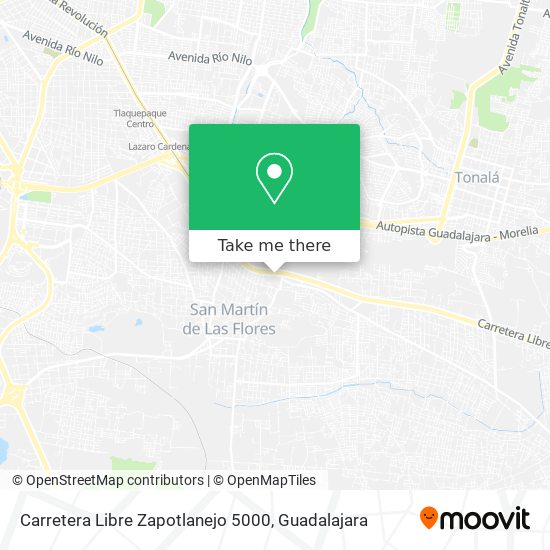 Mapa de Carretera Libre Zapotlanejo 5000