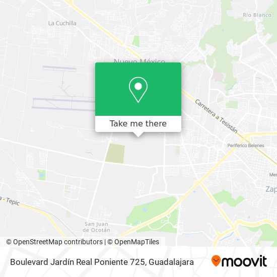 Mapa de Boulevard Jardín Real Poniente 725