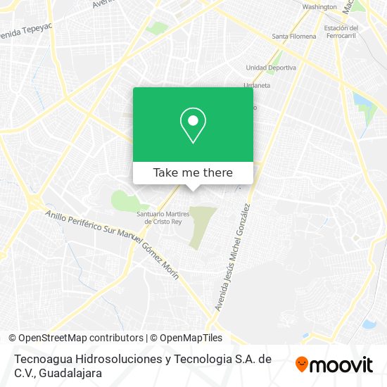 Mapa de Tecnoagua Hidrosoluciones y Tecnologia S.A. de C.V.