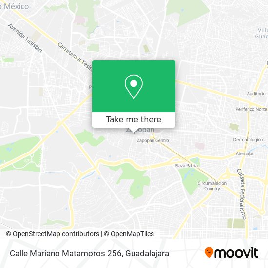 Calle Mariano Matamoros 256 map