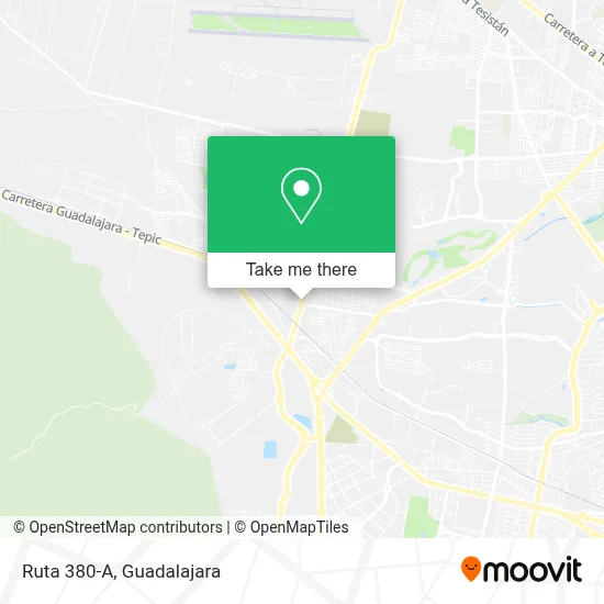 Ruta 380-A map