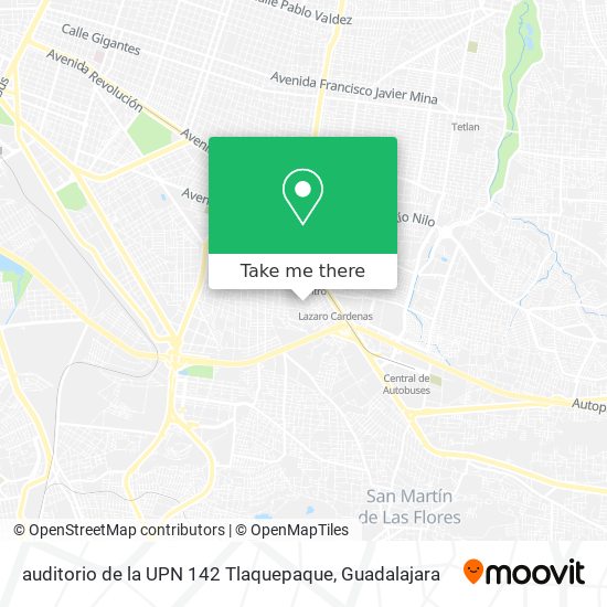 auditorio de la UPN 142 Tlaquepaque map