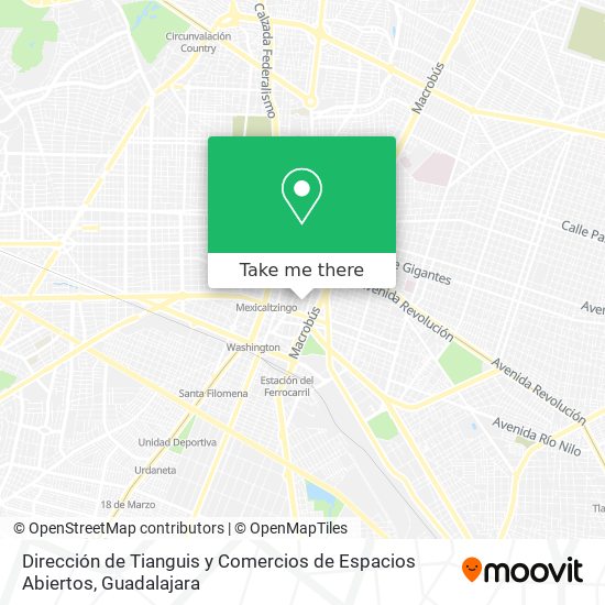 Mapa de Dirección de Tianguis y Comercios de Espacios Abiertos