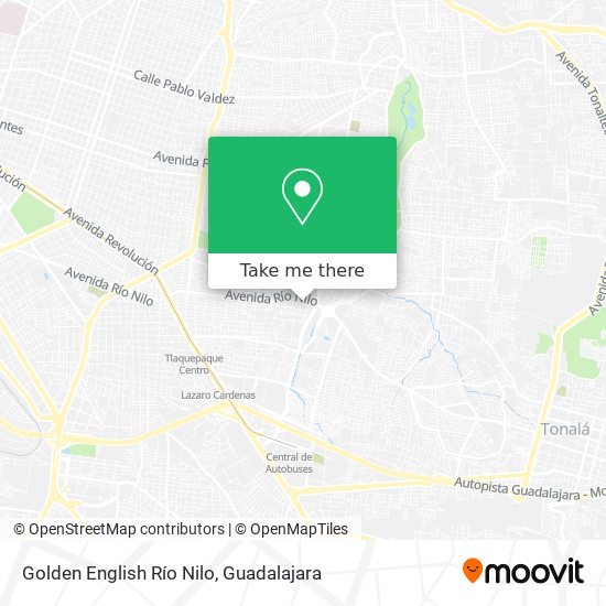 Golden English Río Nilo map