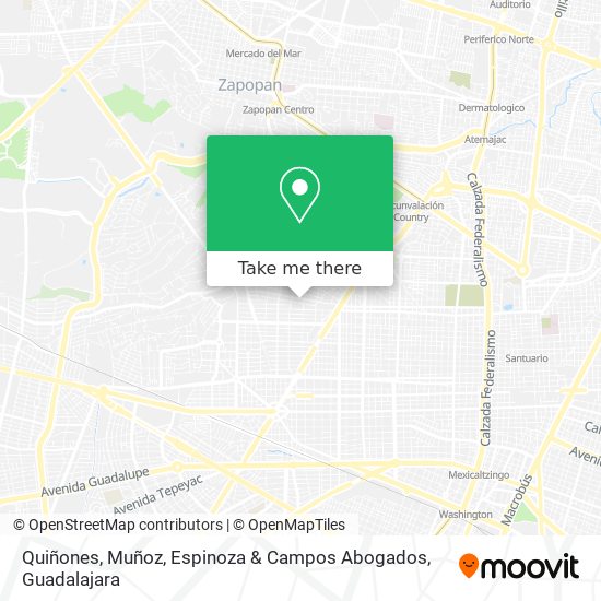 Mapa de Quiñones, Muñoz, Espinoza & Campos Abogados