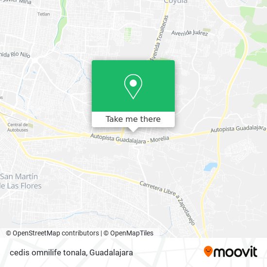 cedis omnilife tonala map