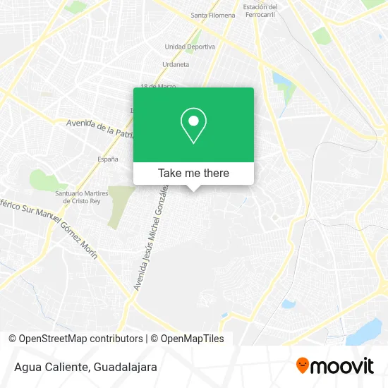 Agua Caliente map