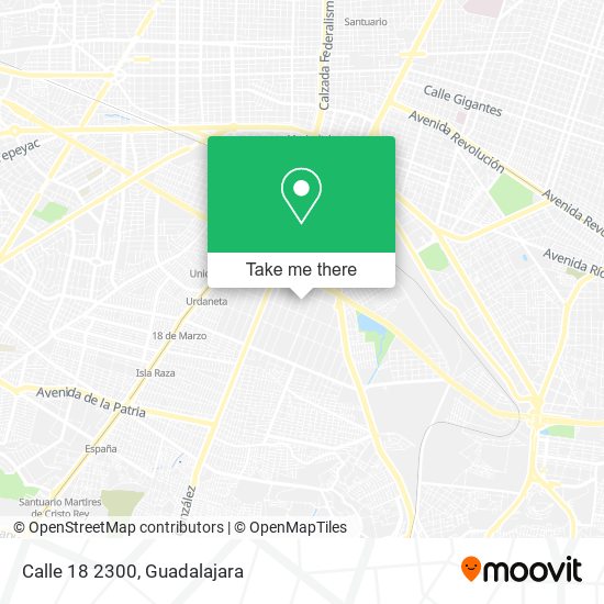 Calle 18 2300 map