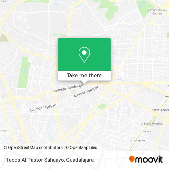 Tacos Al Pastor Sahuayo map