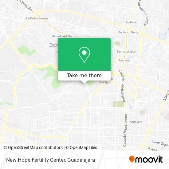 New Hope Fertility Center map