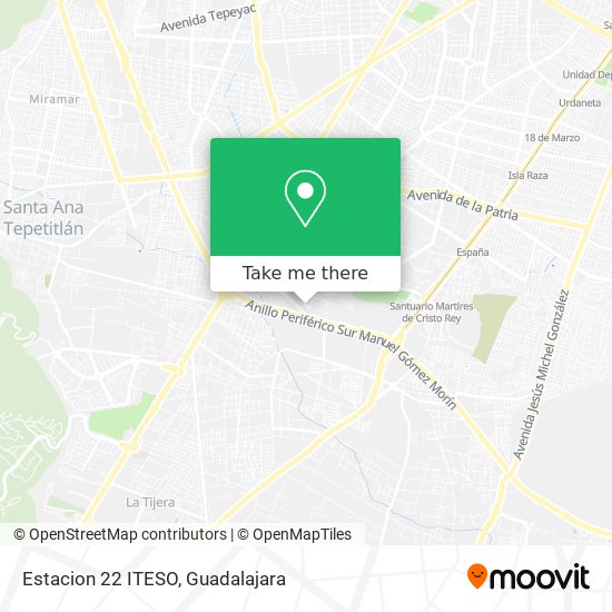 Mapa de Estacion 22 ITESO