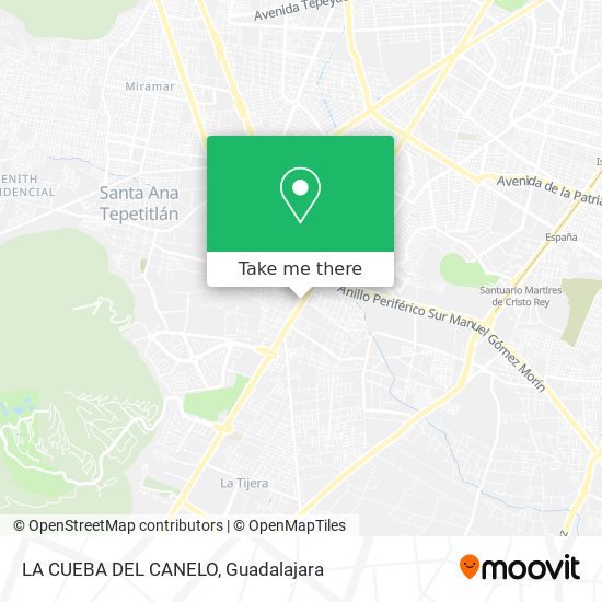 Mapa de LA CUEBA DEL CANELO