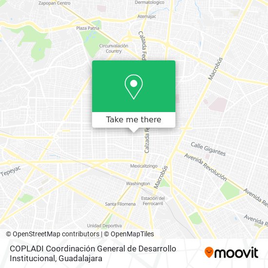 COPLADI Coordinación  General de Desarrollo Institucional map