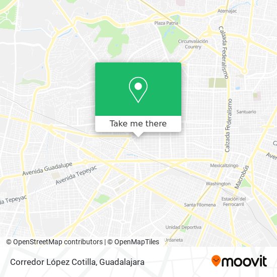 Corredor López Cotilla map