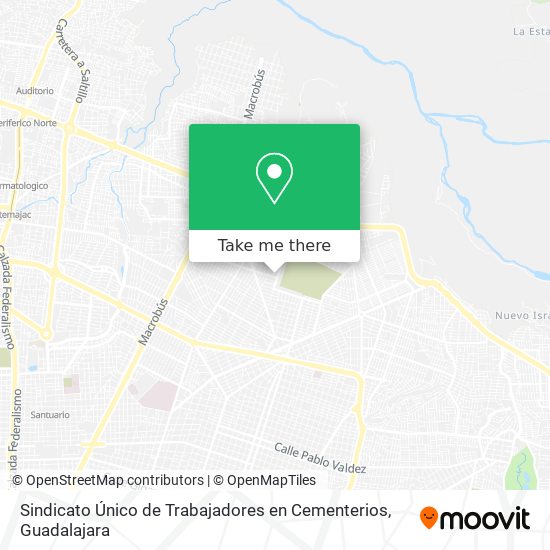 Mapa de Sindicato Único de Trabajadores en Cementerios