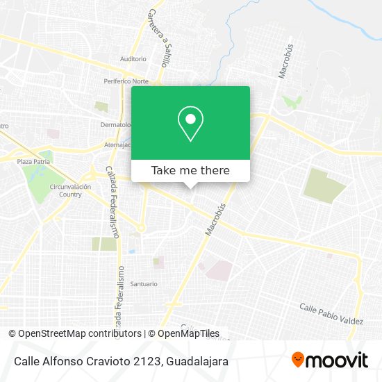 Calle Alfonso Cravioto 2123 map