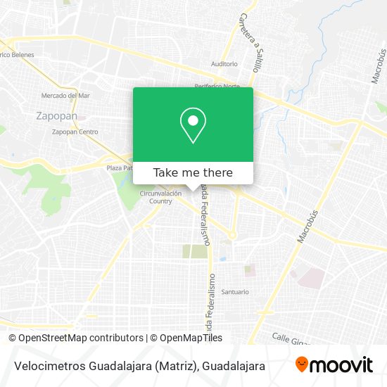 Mapa de Velocimetros Guadalajara (Matriz)