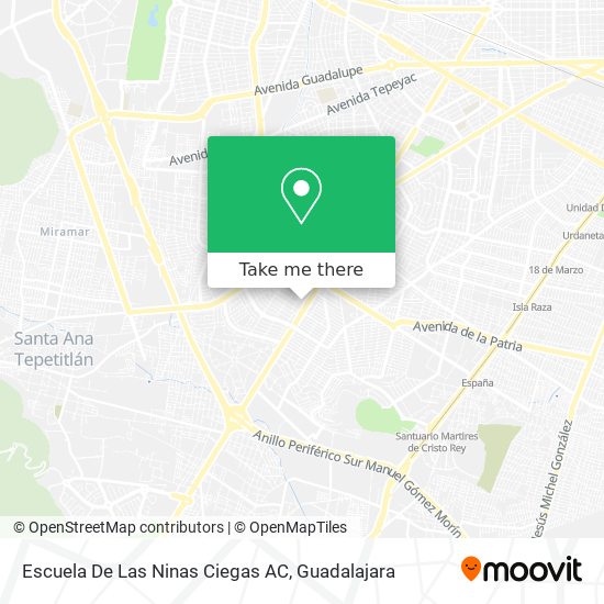 Escuela De Las Ninas Ciegas AC map
