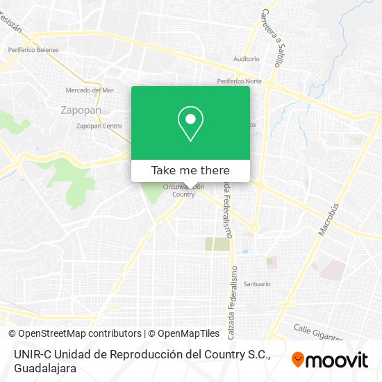 Mapa de UNIR-C Unidad de Reproducción del Country S.C.