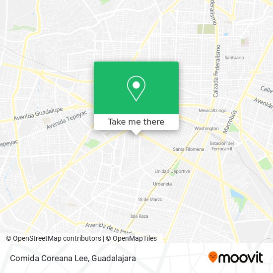 Mapa de Comida Coreana Lee