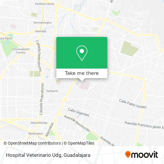 Mapa de Hospital Veterinario Udg