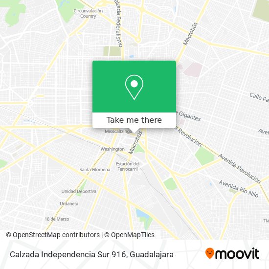 Calzada Independencia Sur 916 map