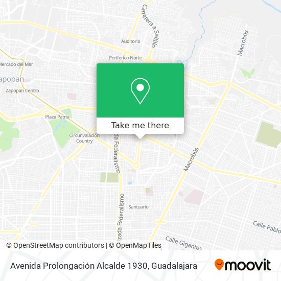 Mapa de Avenida Prolongación Alcalde 1930