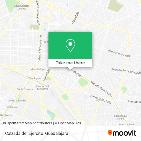 Mapa de Calzada del Ejército