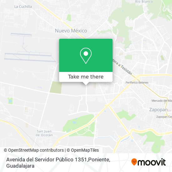 Mapa de Avenida del Servidor Público 1351,Poniente