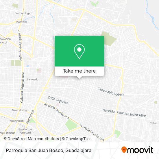 Mapa de Parroquia San Juan Bosco