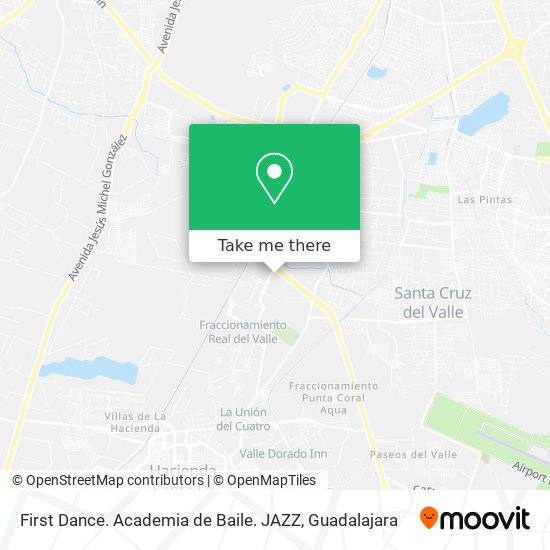 Mapa de First Dance. Academia de Baile. JAZZ