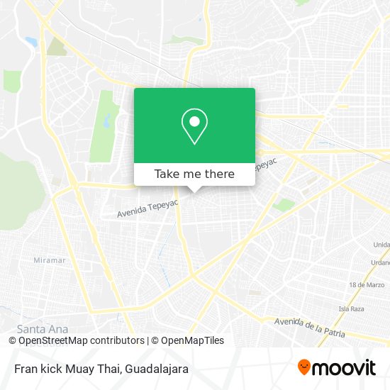 Mapa de Fran kick Muay Thai