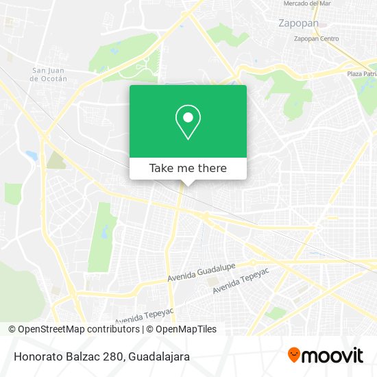 Honorato Balzac 280 map