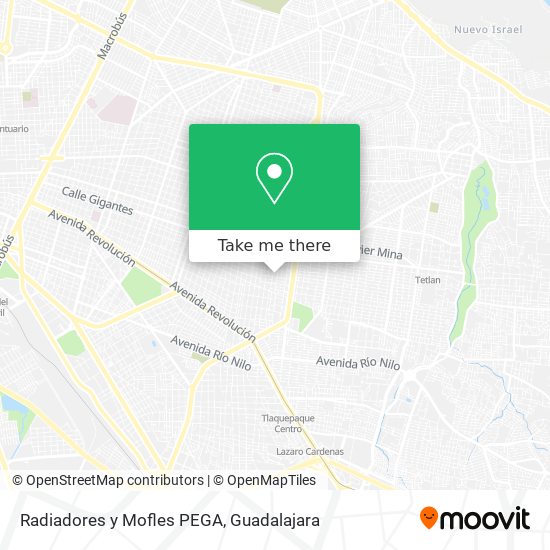 Mapa de Radiadores y Mofles PEGA